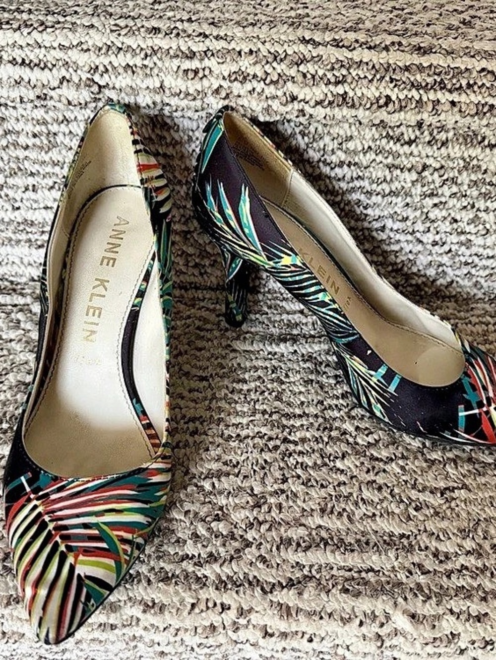 Anne Klein Pointed-Toe Heels in Black & Multicolor